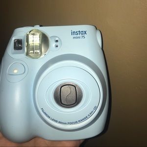 Baby blue insta camera